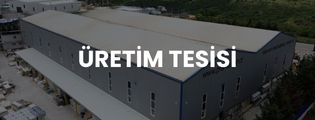 ÜRETİM TESİSİ görseli; Pramo Prefabrik'in konteyner ve modüler yapı üretiminin yapıldığı fabrika tesisi.